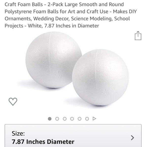 New polystyrene craft ball - Picture 1 of 4